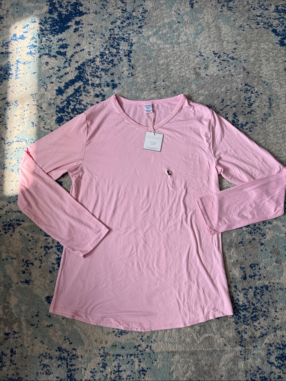 Light Pink Long Sleeve Lounge Tee